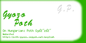 gyozo poth business card